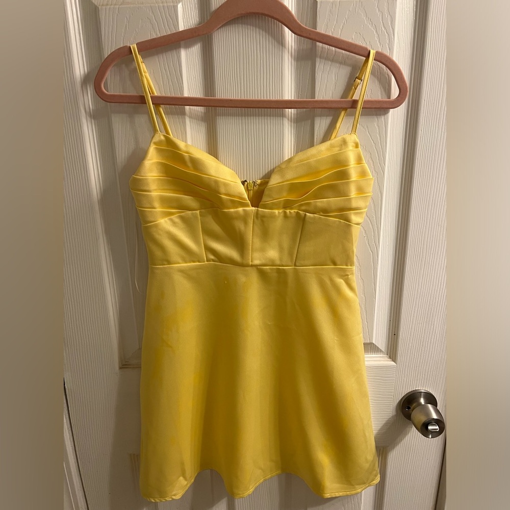 Princess Polly Butter Yellow Mini Dress